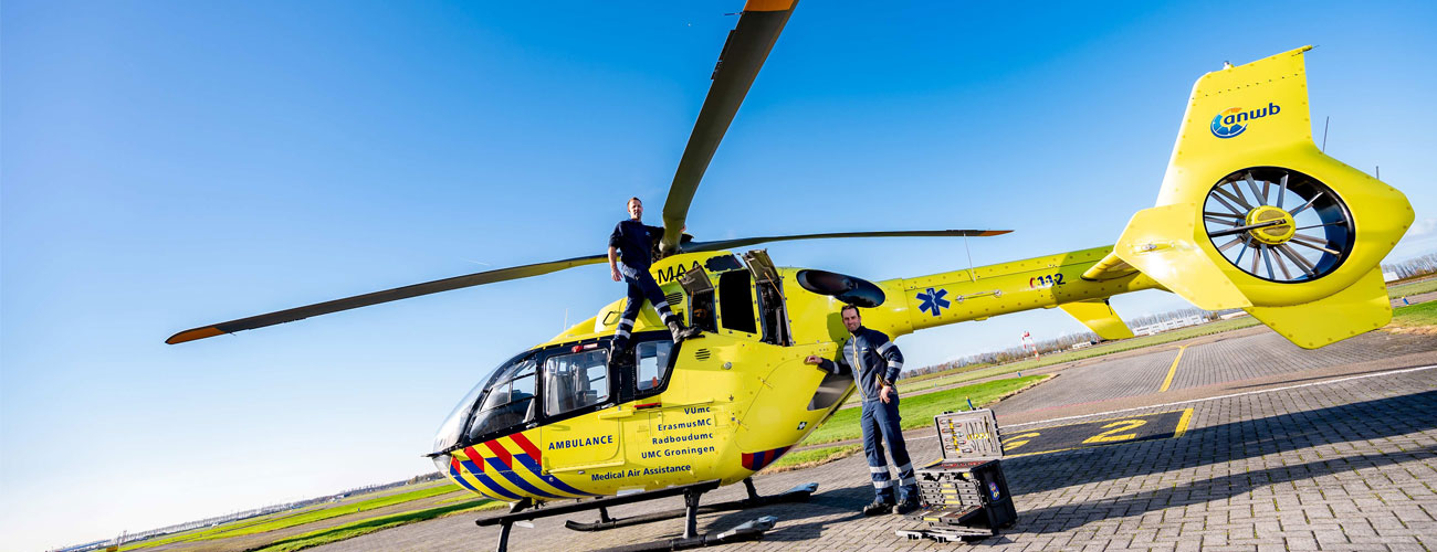 Een traumahelikopter van de ANWB